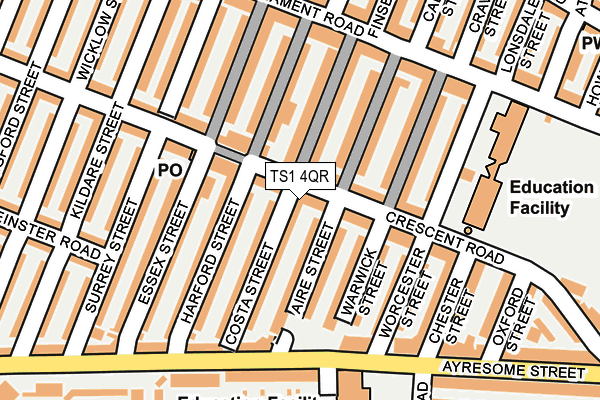 TS1 4QR map - OS OpenMap – Local (Ordnance Survey)