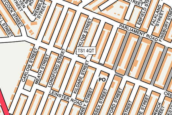 TS1 4QT map - OS OpenMap – Local (Ordnance Survey)