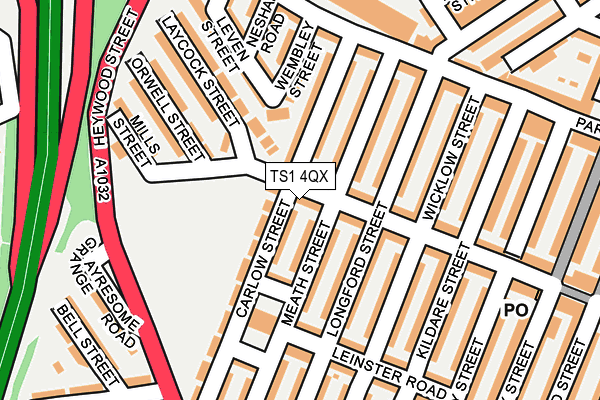 TS1 4QX map - OS OpenMap – Local (Ordnance Survey)