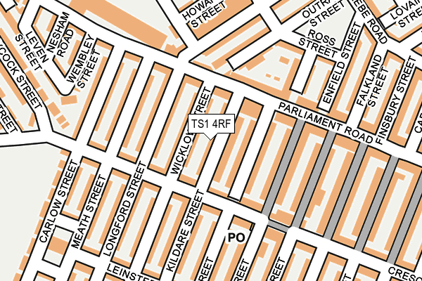 TS1 4RF map - OS OpenMap – Local (Ordnance Survey)