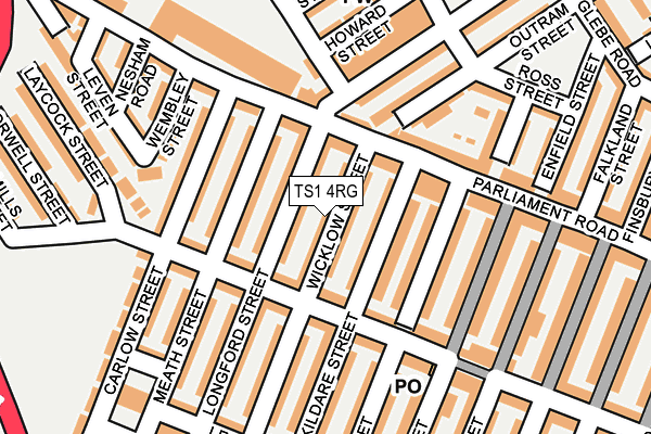 TS1 4RG map - OS OpenMap – Local (Ordnance Survey)