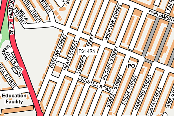 TS1 4RN map - OS OpenMap – Local (Ordnance Survey)