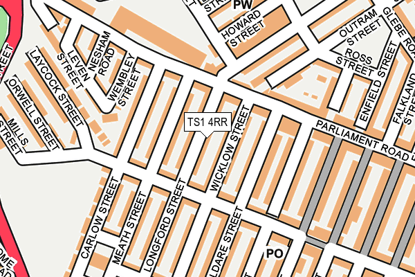 TS1 4RR map - OS OpenMap – Local (Ordnance Survey)