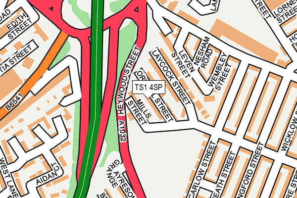 TS1 4SP map - OS OpenMap – Local (Ordnance Survey)