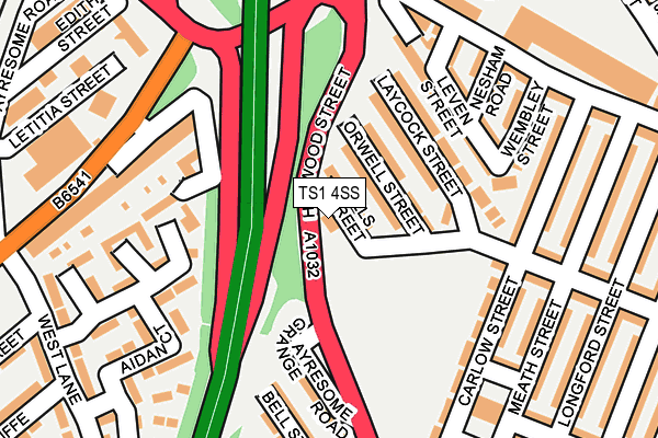 TS1 4SS map - OS OpenMap – Local (Ordnance Survey)