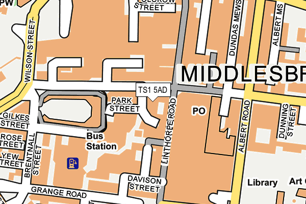 TS1 5AD map - OS OpenMap – Local (Ordnance Survey)