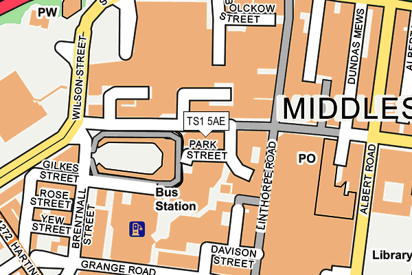 TS1 5AE map - OS OpenMap – Local (Ordnance Survey)