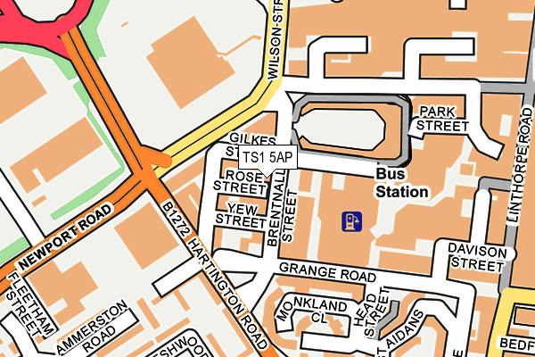 TS1 5AP map - OS OpenMap – Local (Ordnance Survey)