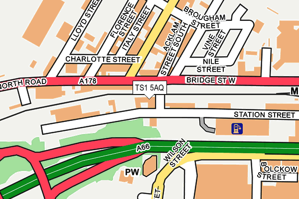 TS1 5AQ map - OS OpenMap – Local (Ordnance Survey)