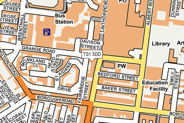 TS1 5DD map - OS OpenMap – Local (Ordnance Survey)