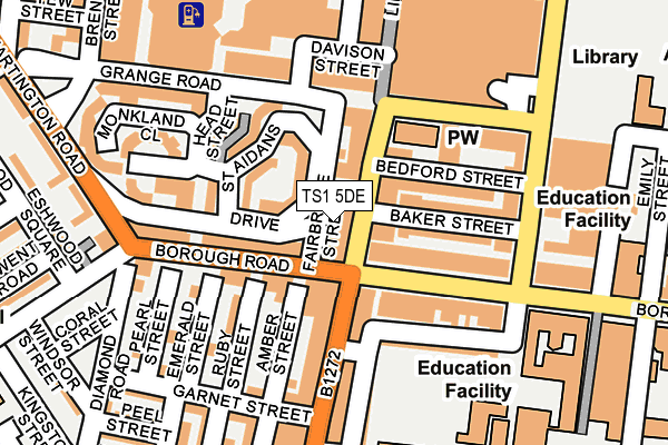 TS1 5DE map - OS OpenMap – Local (Ordnance Survey)