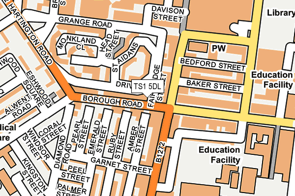 TS1 5DL map - OS OpenMap – Local (Ordnance Survey)