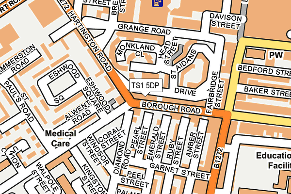 TS1 5DP map - OS OpenMap – Local (Ordnance Survey)