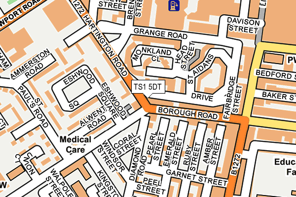 TS1 5DT map - OS OpenMap – Local (Ordnance Survey)