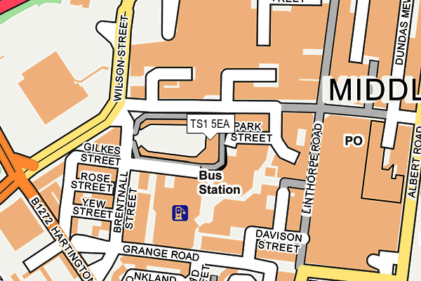 TS1 5EA map - OS OpenMap – Local (Ordnance Survey)