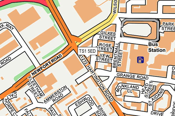 TS1 5ED map - OS OpenMap – Local (Ordnance Survey)