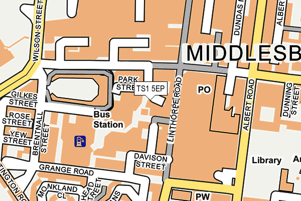 TS1 5EP map - OS OpenMap – Local (Ordnance Survey)