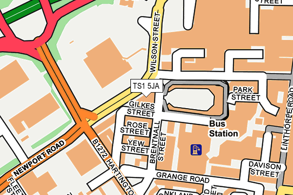 TS1 5JA map - OS OpenMap – Local (Ordnance Survey)