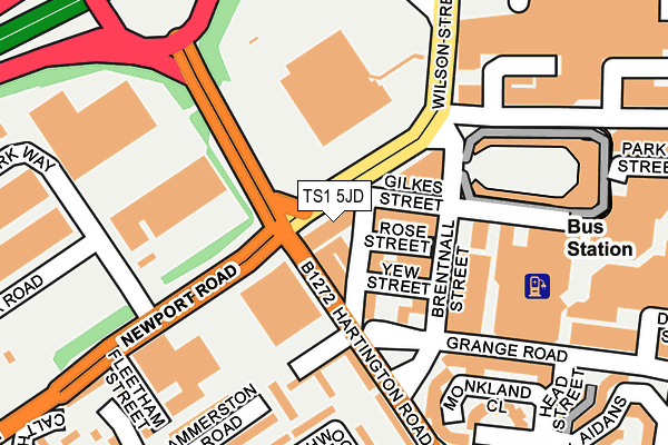 TS1 5JD map - OS OpenMap – Local (Ordnance Survey)
