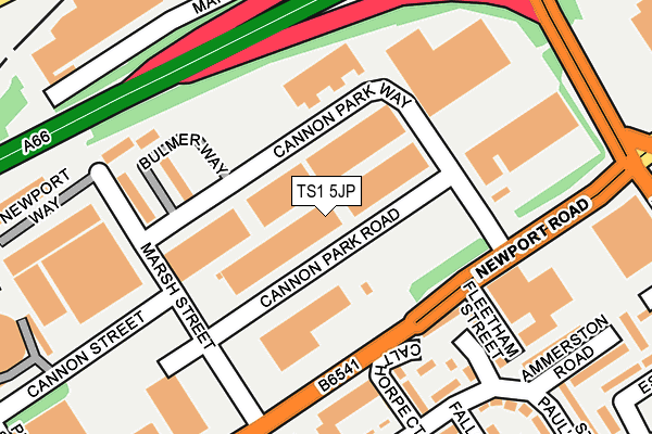 TS1 5JP map - OS OpenMap – Local (Ordnance Survey)