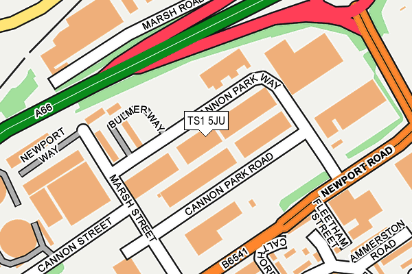 TS1 5JU map - OS OpenMap – Local (Ordnance Survey)