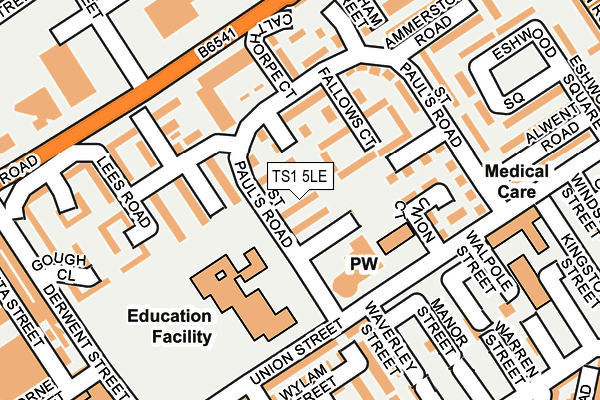 TS1 5LE map - OS OpenMap – Local (Ordnance Survey)