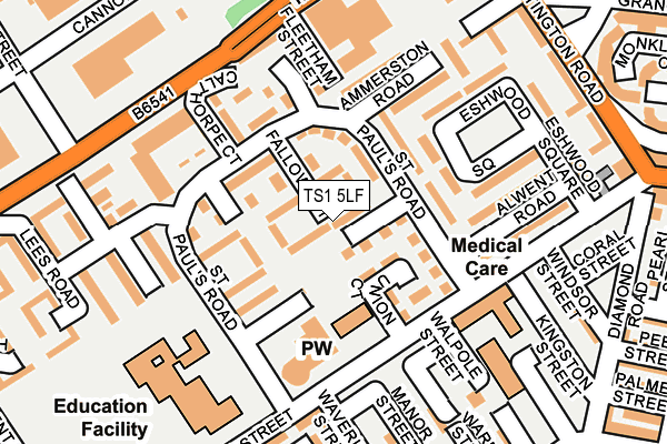 TS1 5LF map - OS OpenMap – Local (Ordnance Survey)