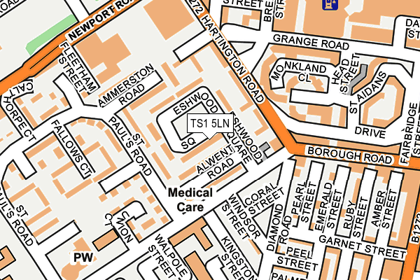 TS1 5LN map - OS OpenMap – Local (Ordnance Survey)