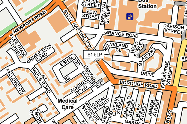 TS1 5LP map - OS OpenMap – Local (Ordnance Survey)