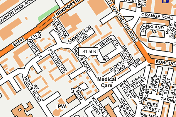 TS1 5LR map - OS OpenMap – Local (Ordnance Survey)