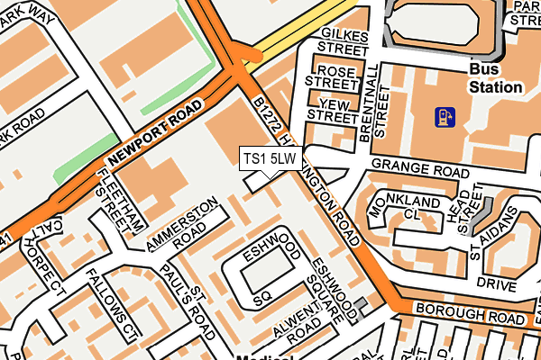 TS1 5LW map - OS OpenMap – Local (Ordnance Survey)