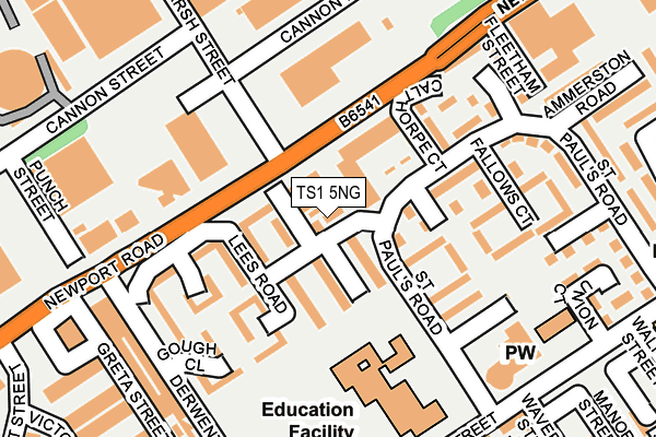 TS1 5NG map - OS OpenMap – Local (Ordnance Survey)