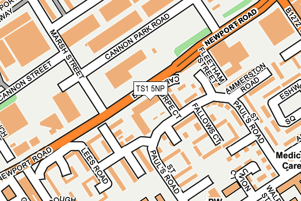 TS1 5NP map - OS OpenMap – Local (Ordnance Survey)