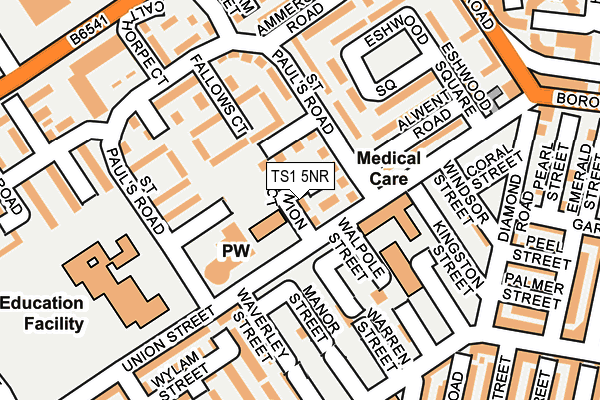 TS1 5NR map - OS OpenMap – Local (Ordnance Survey)