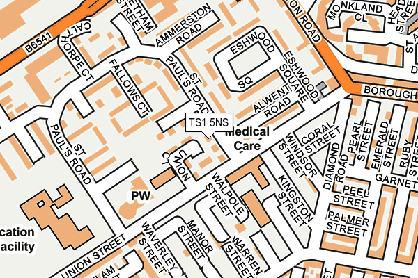 TS1 5NS map - OS OpenMap – Local (Ordnance Survey)