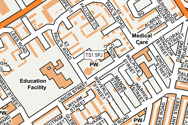 TS1 5PJ map - OS OpenMap – Local (Ordnance Survey)