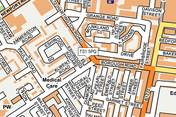 TS1 5PQ map - OS OpenMap – Local (Ordnance Survey)