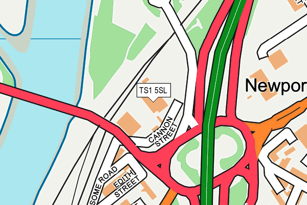 TS1 5SL map - OS OpenMap – Local (Ordnance Survey)