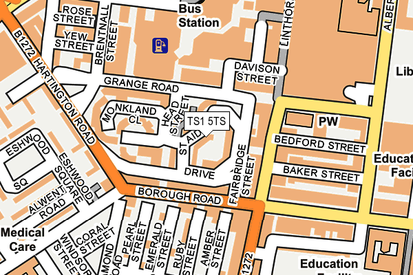 TS1 5TS map - OS OpenMap – Local (Ordnance Survey)