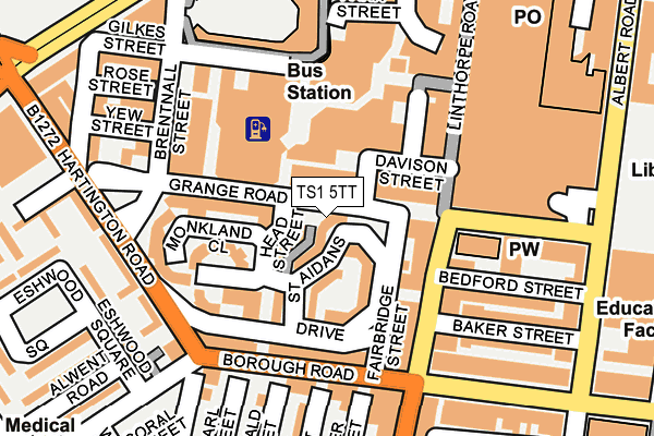 TS1 5TT map - OS OpenMap – Local (Ordnance Survey)