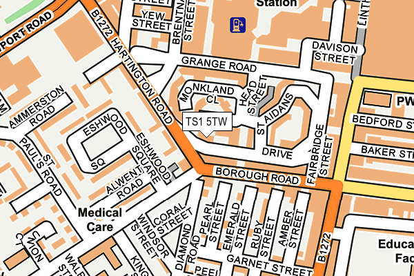 TS1 5TW map - OS OpenMap – Local (Ordnance Survey)