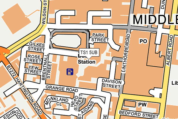 TS1 5UB map - OS OpenMap – Local (Ordnance Survey)