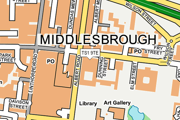 TS1 9TE map - OS OpenMap – Local (Ordnance Survey)