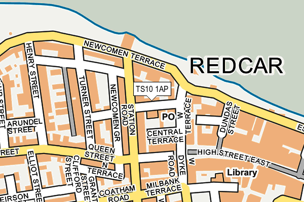 TS10 1AP map - OS OpenMap – Local (Ordnance Survey)