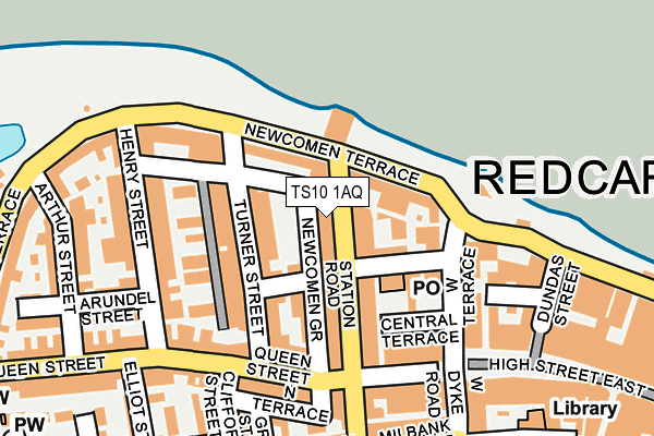 TS10 1AQ map - OS OpenMap – Local (Ordnance Survey)