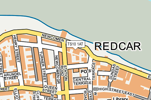 TS10 1AT map - OS OpenMap – Local (Ordnance Survey)