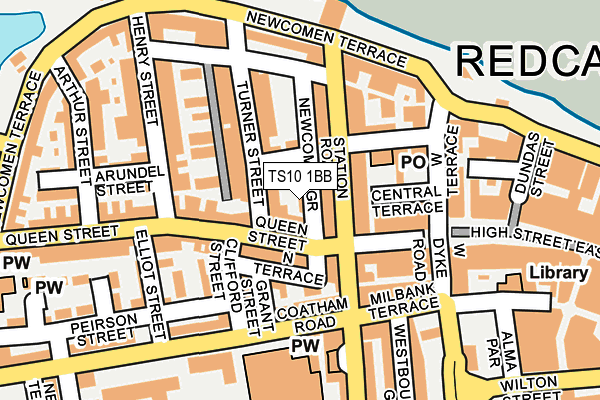 TS10 1BB map - OS OpenMap – Local (Ordnance Survey)