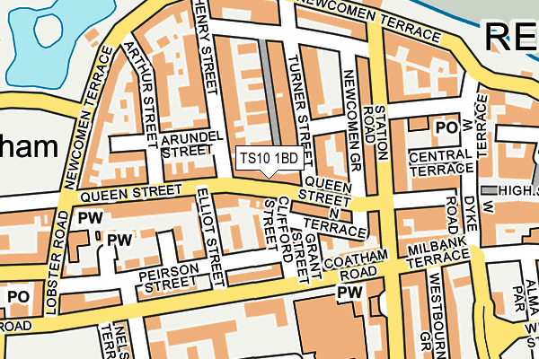 TS10 1BD map - OS OpenMap – Local (Ordnance Survey)