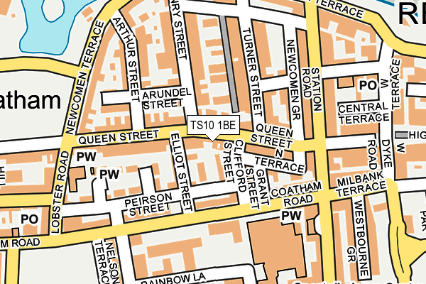 TS10 1BE map - OS OpenMap – Local (Ordnance Survey)