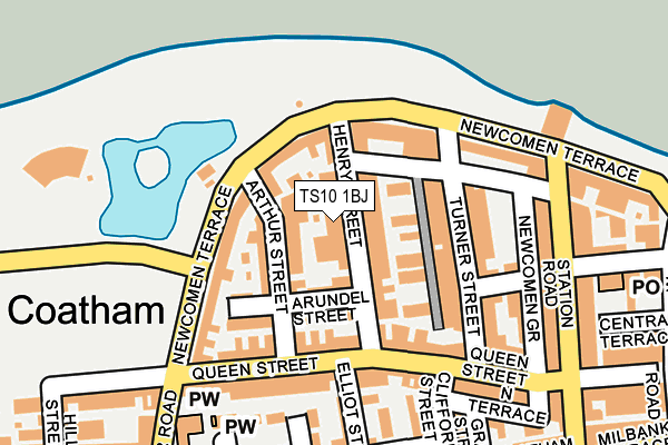 TS10 1BJ map - OS OpenMap – Local (Ordnance Survey)